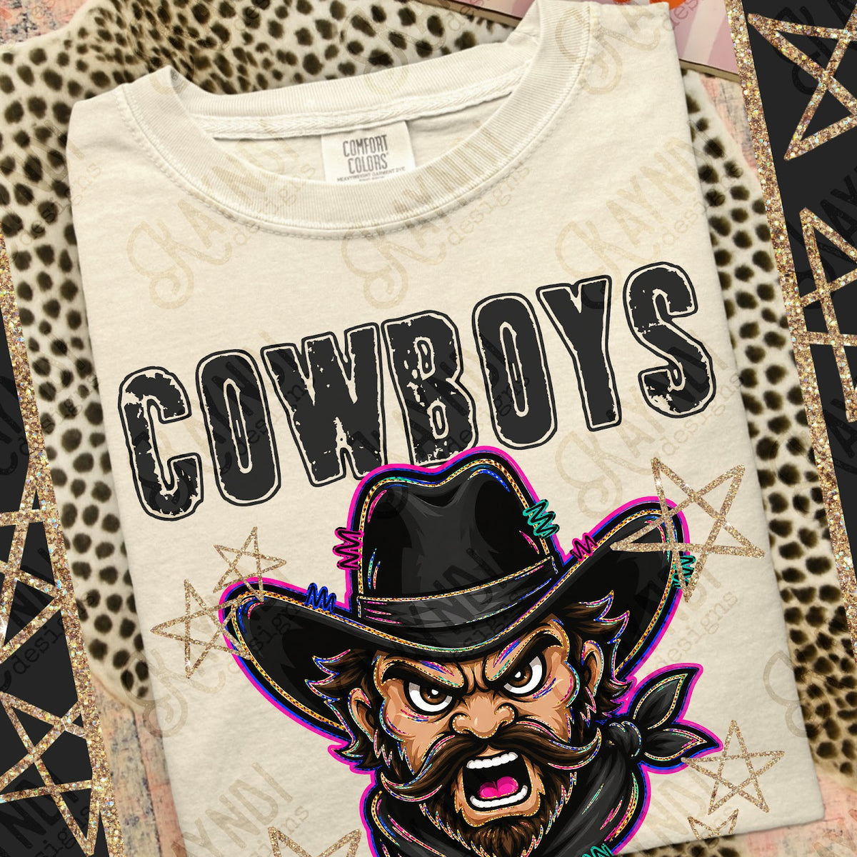 Grunge Varsity Cowboys Top