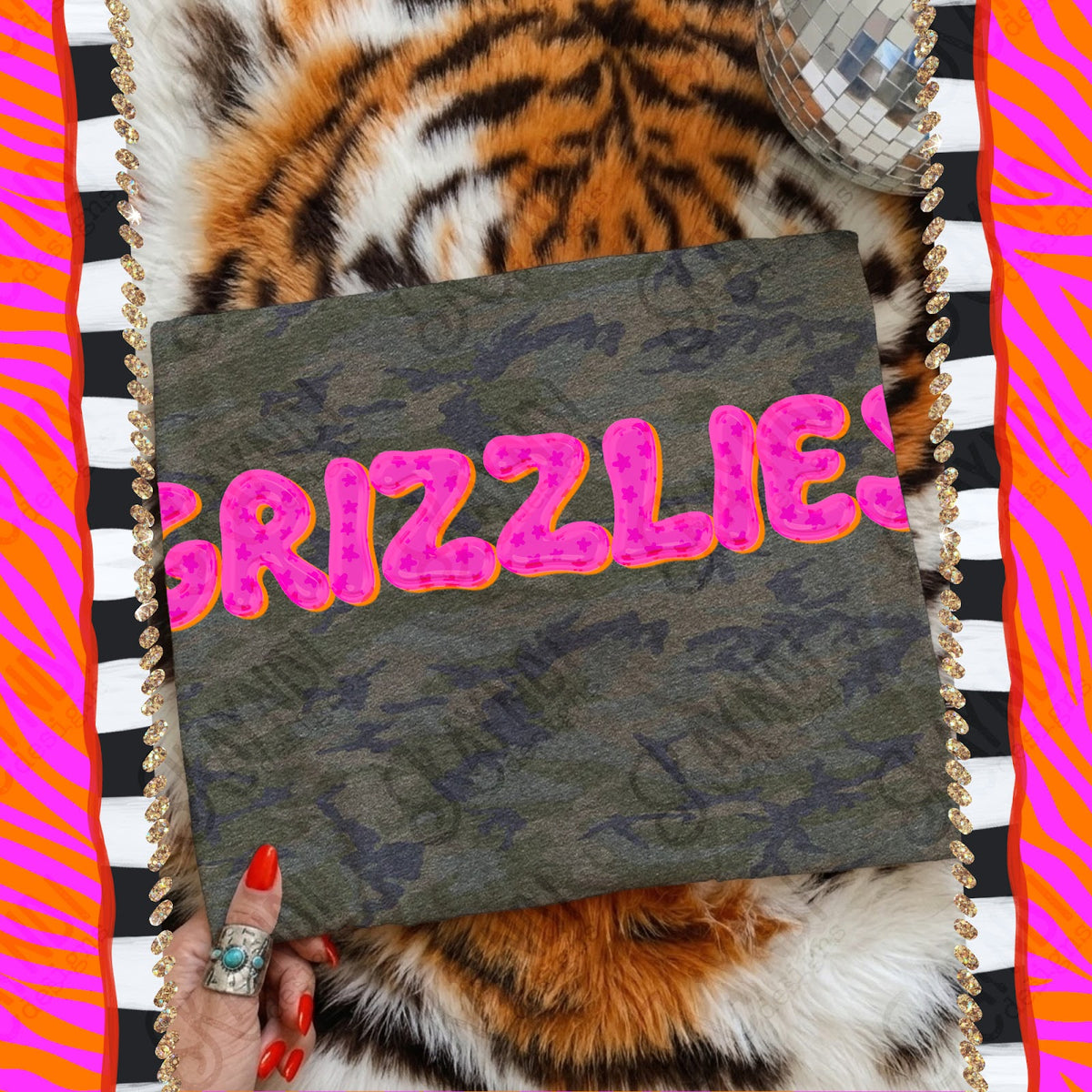 Bubble Stars Grizzlies Top
