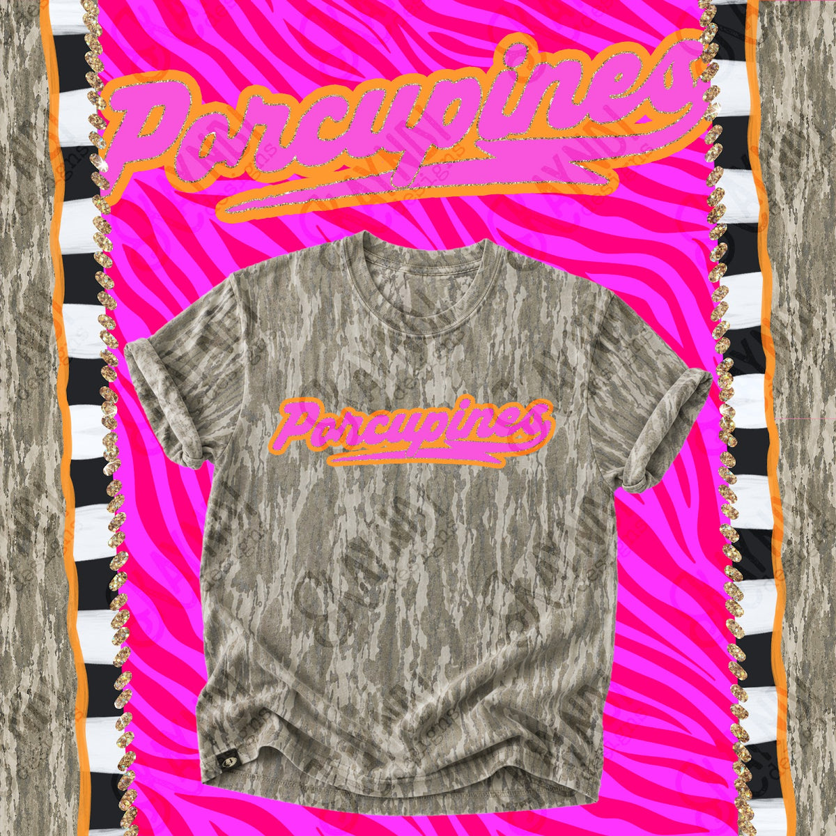 Prism Script Porcupines Top