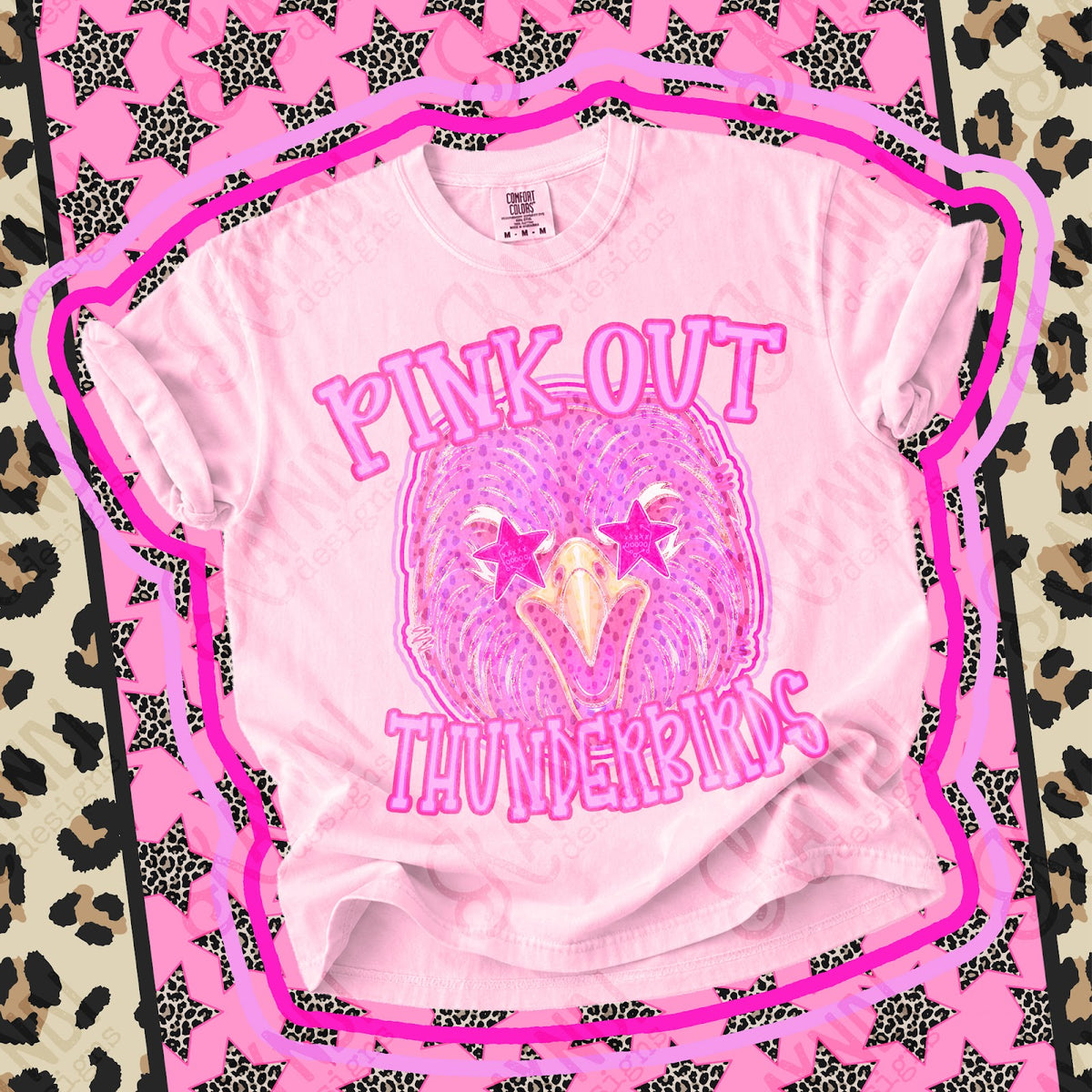 Pink Out Thunderbirds 2 Top design mockup