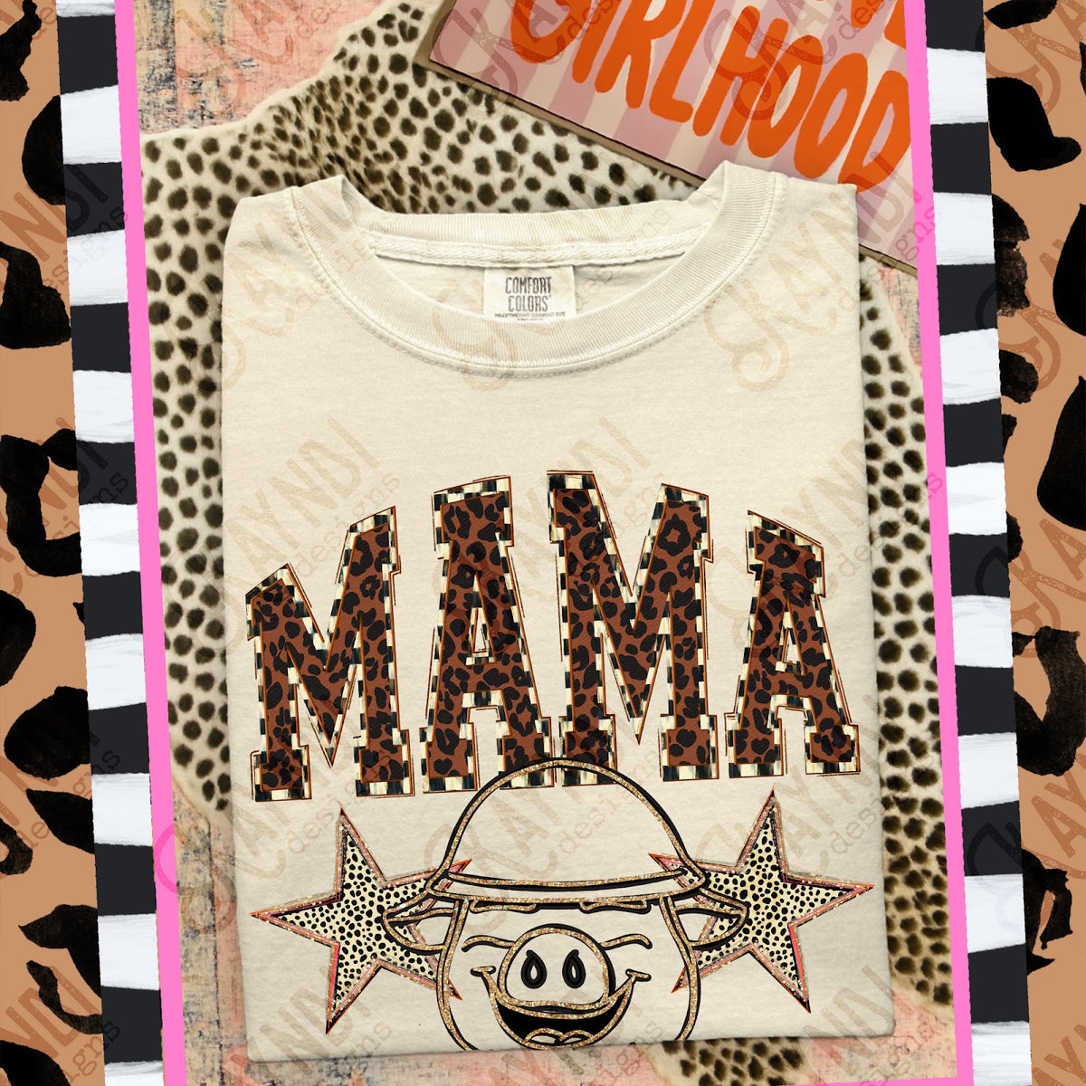 MAMA Pigs Top design mockup