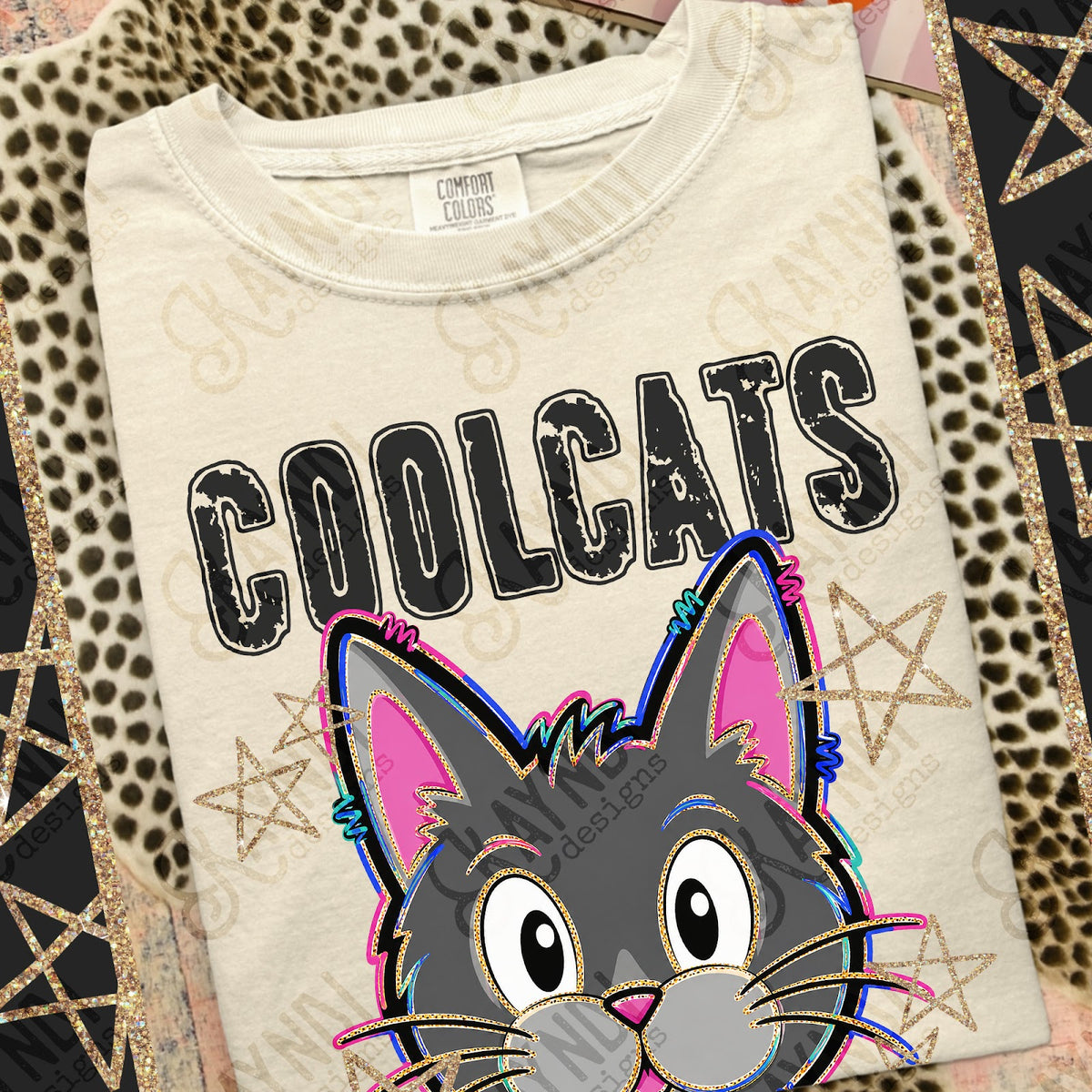 Grunge Varsity Cool Cats Top