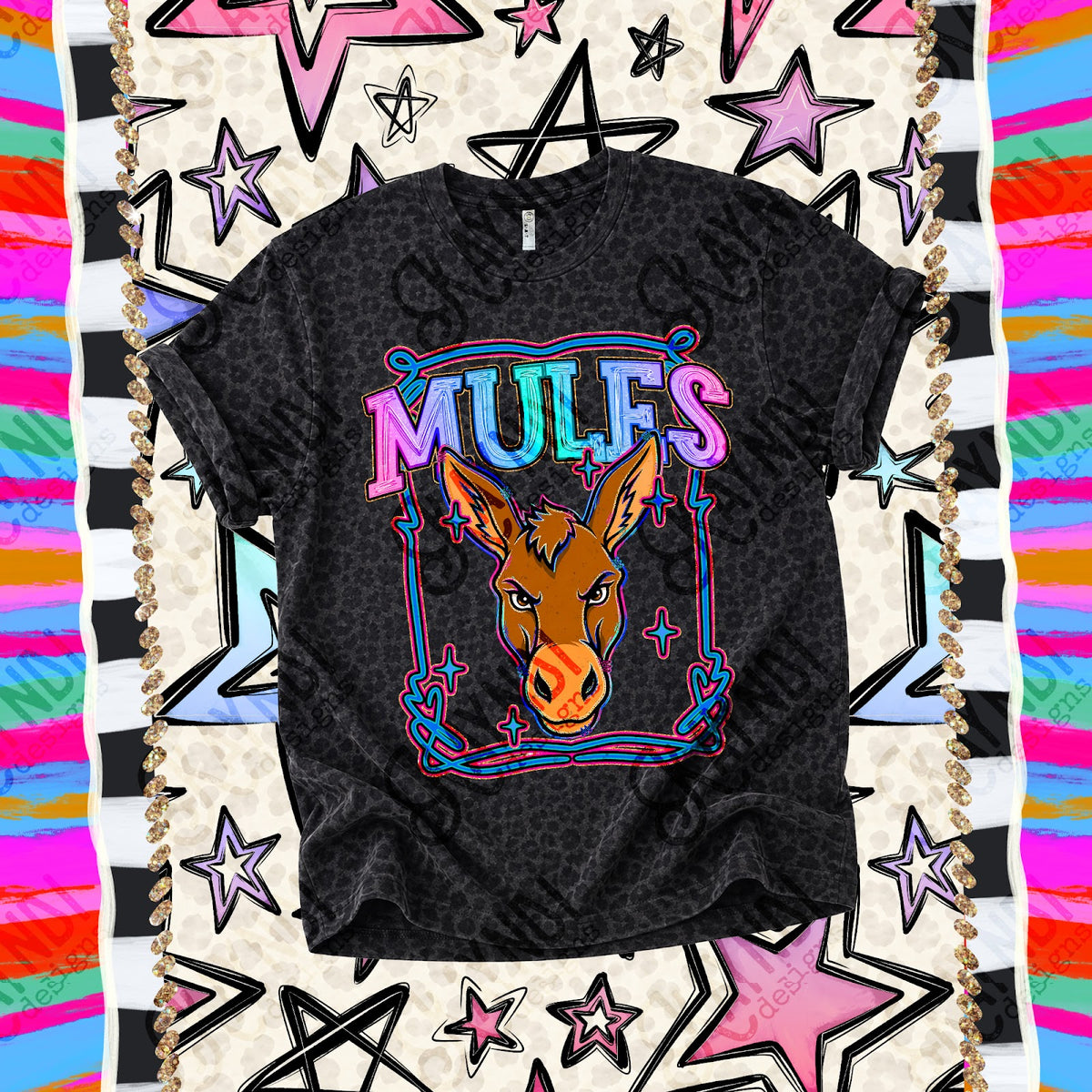 Retro Pop Mules Top