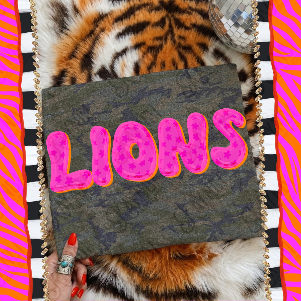 Bubble Stars Lions Top