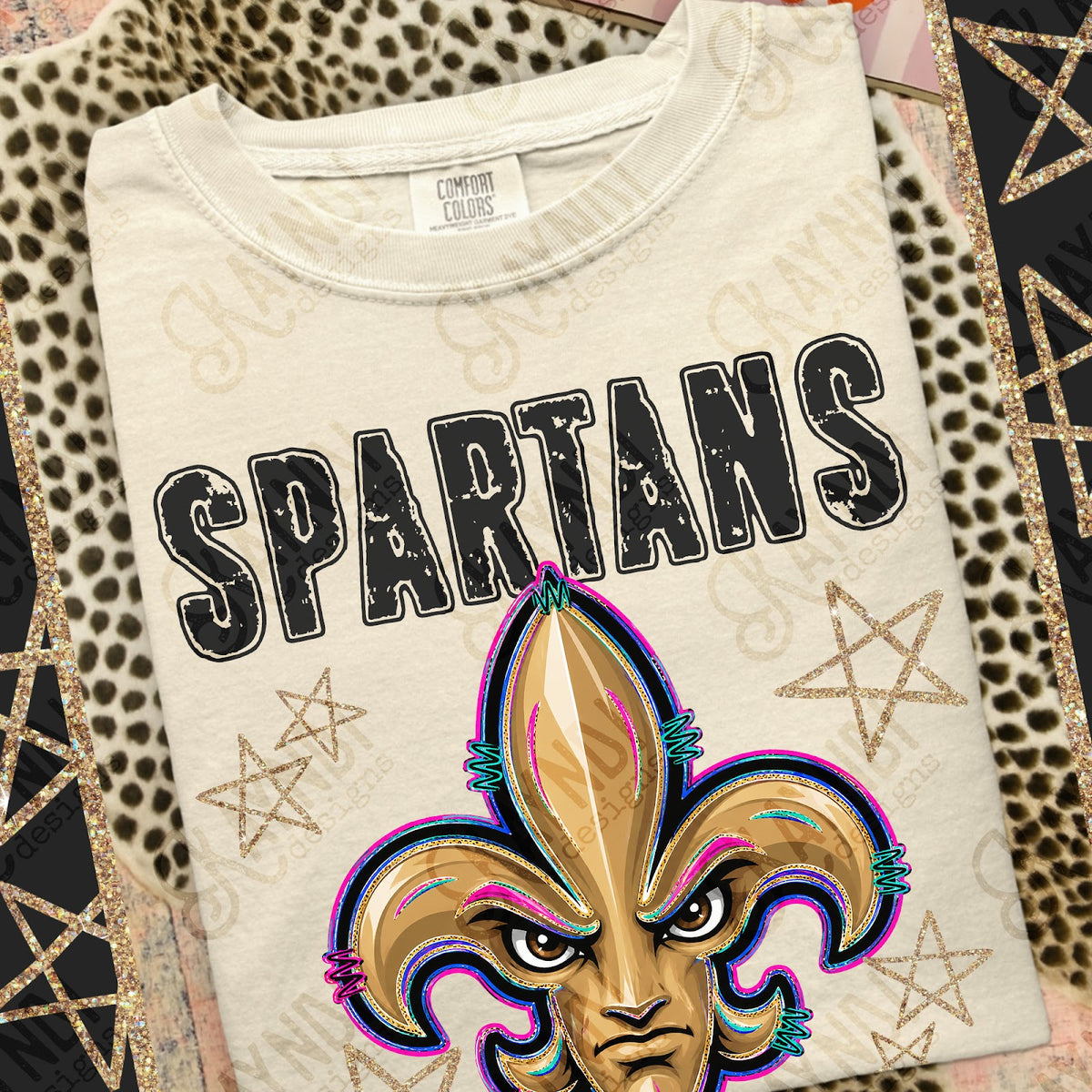 Grunge Varsity Spartans Top