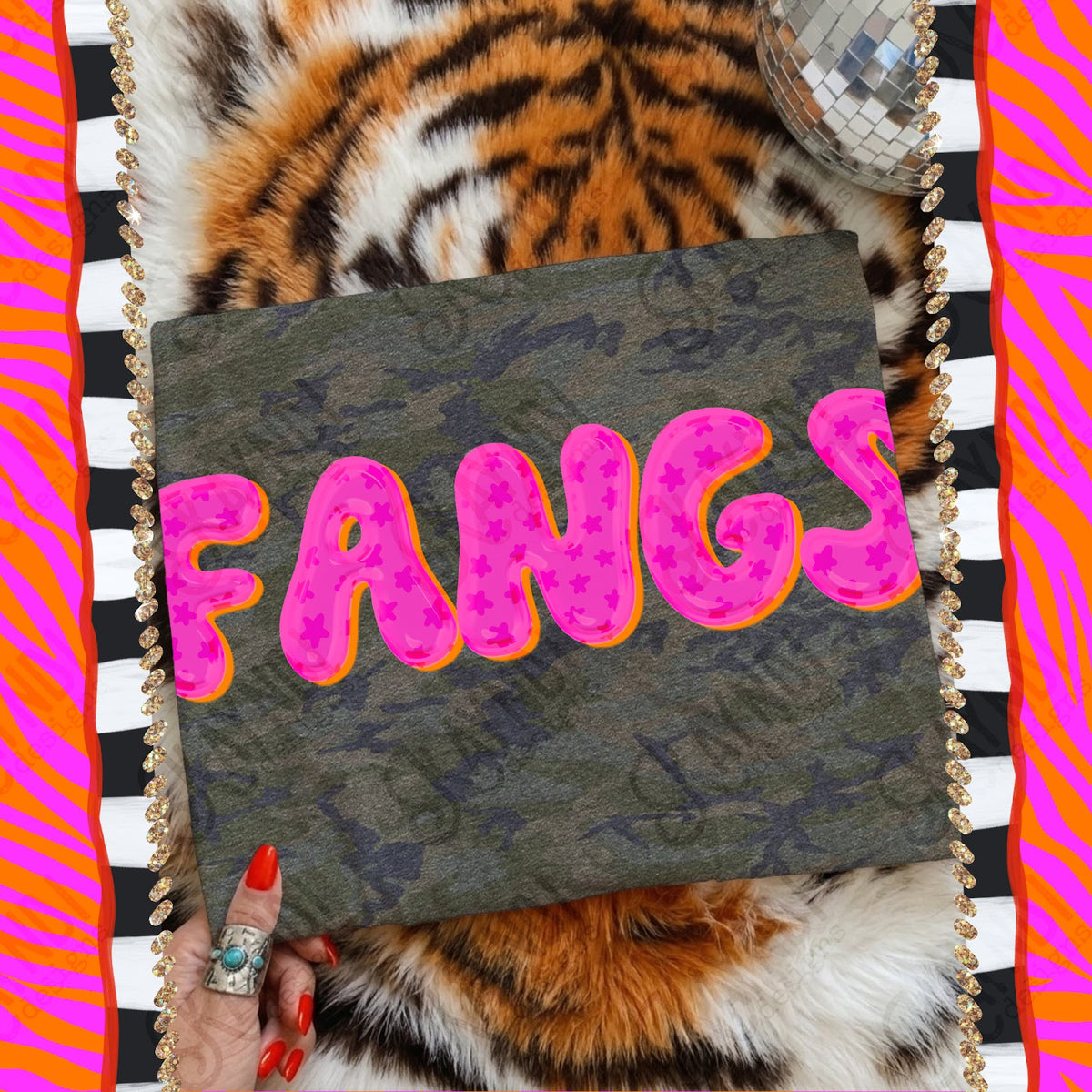 Bubble Stars Fangs Top