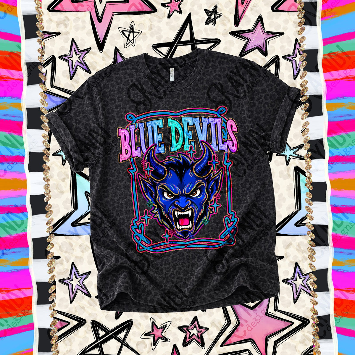 Retro Pop Blue Devils Top