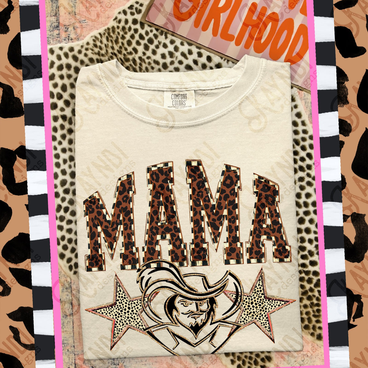 MAMA Musketeers Top design mockup
