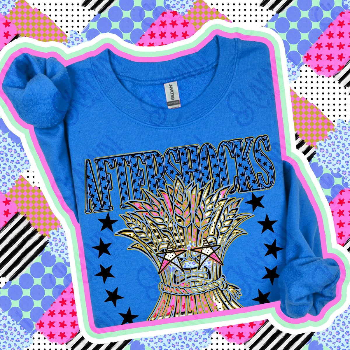 Patchwork Varisty Stars Aftershocks Top