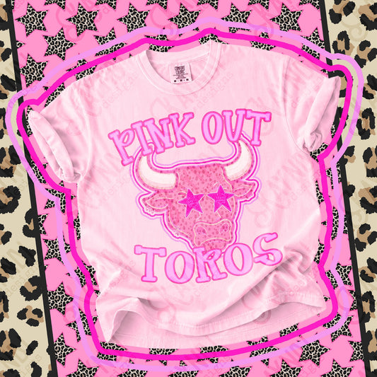 Pink Out Toros 4 Top design mockup