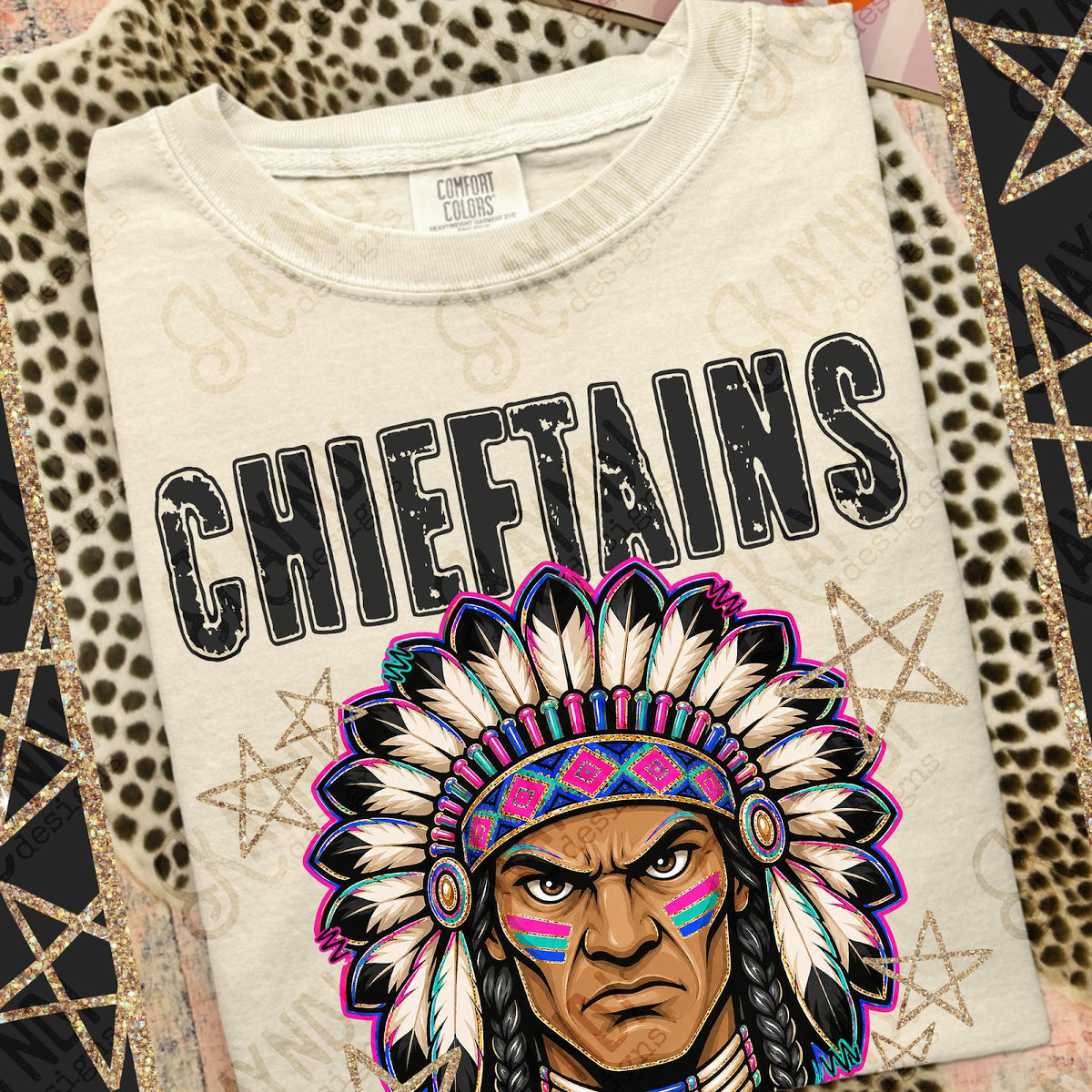 Grunge Varsity Chieftains Top