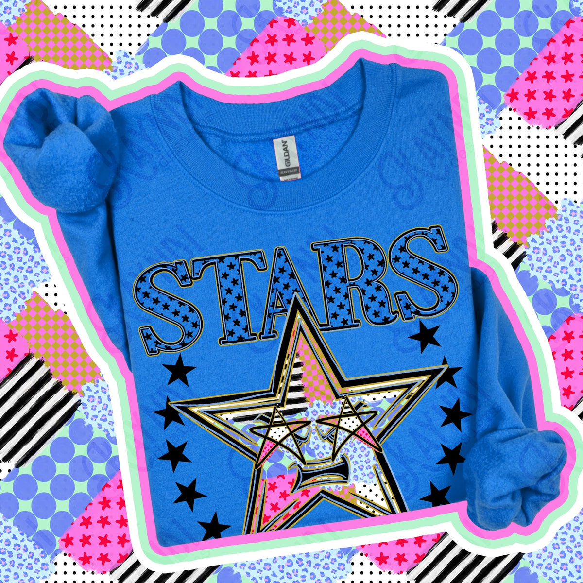 Patchwork Varisty Stars Stars Top