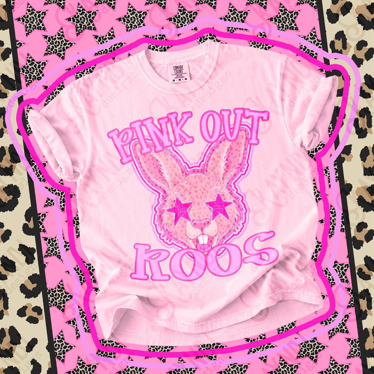 Pink Out Roos Top design mockup