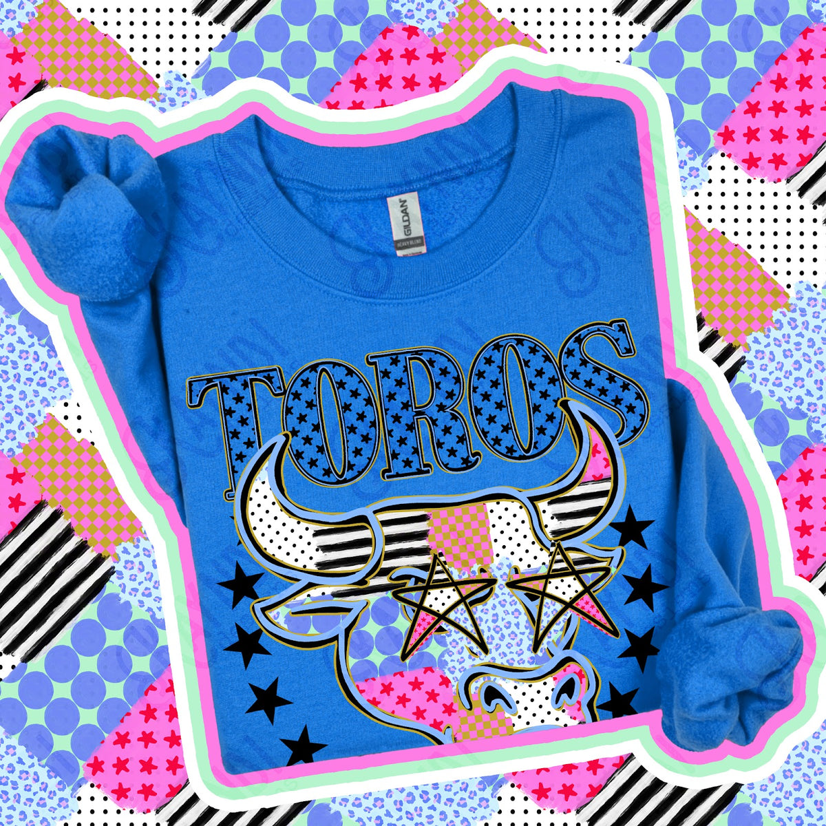 Patchwork Varisty Stars Toros Top