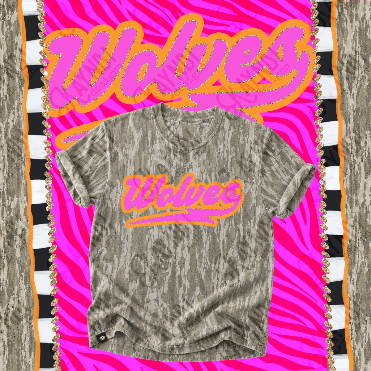 Prism Script Wolves Top