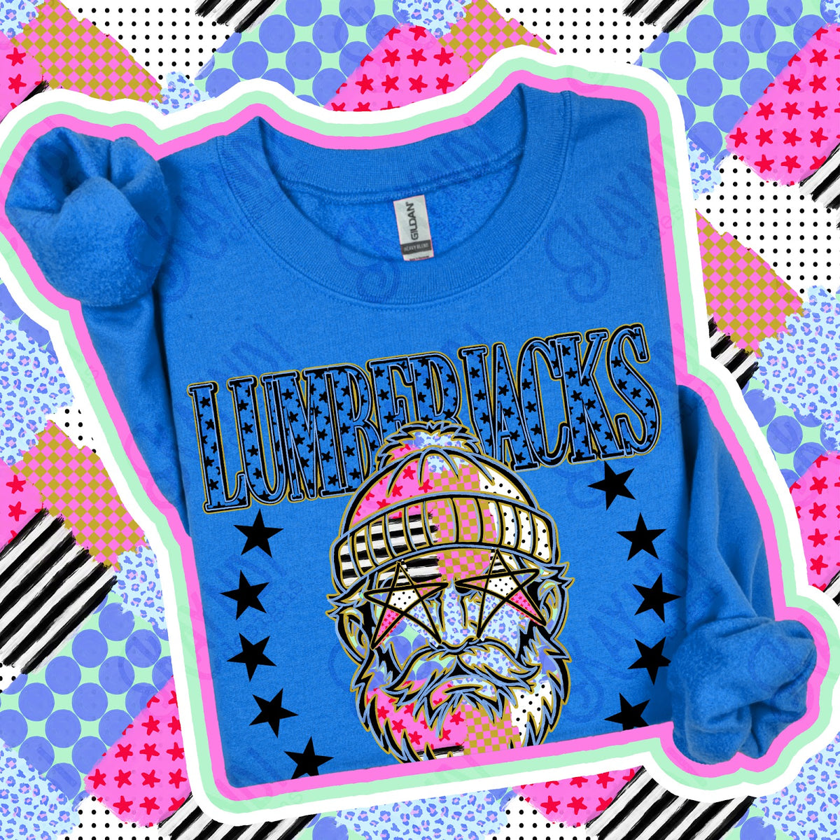 Patchwork Varisty Stars Lumberjacks Top