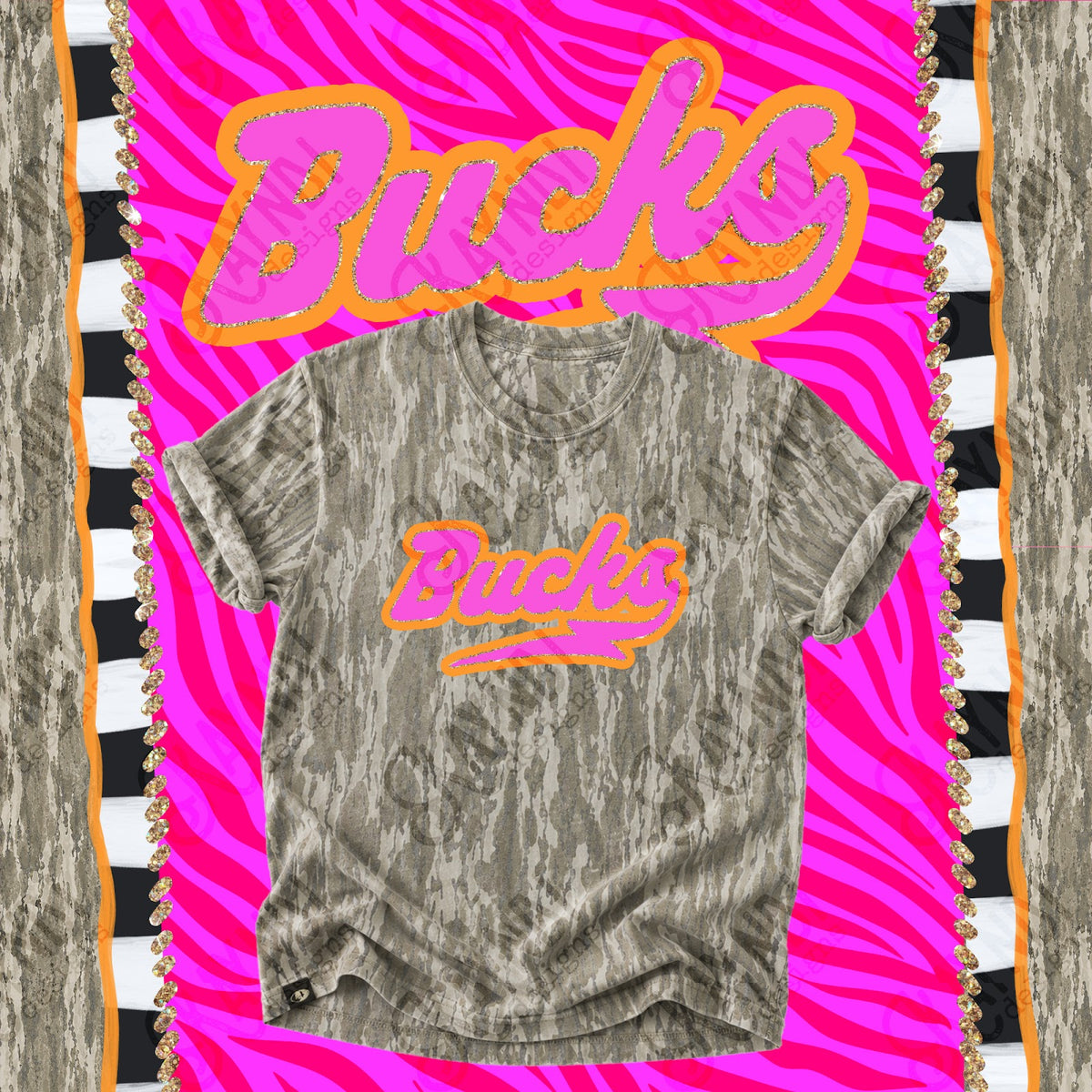 Prism Script Bucks Top