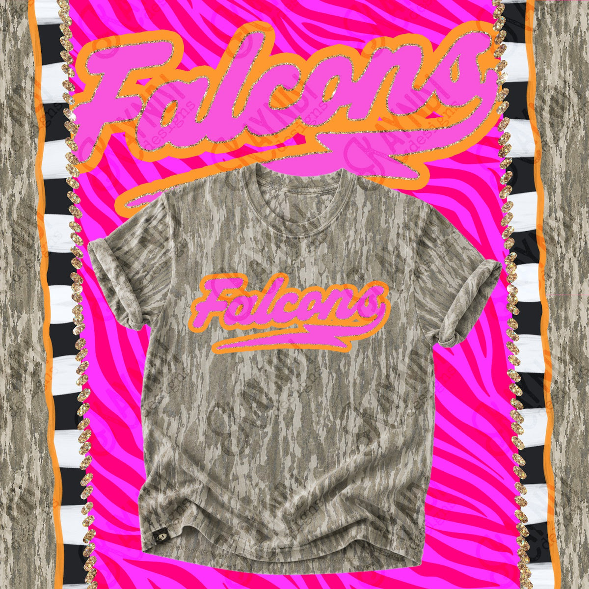 Prism Script Falcons Top