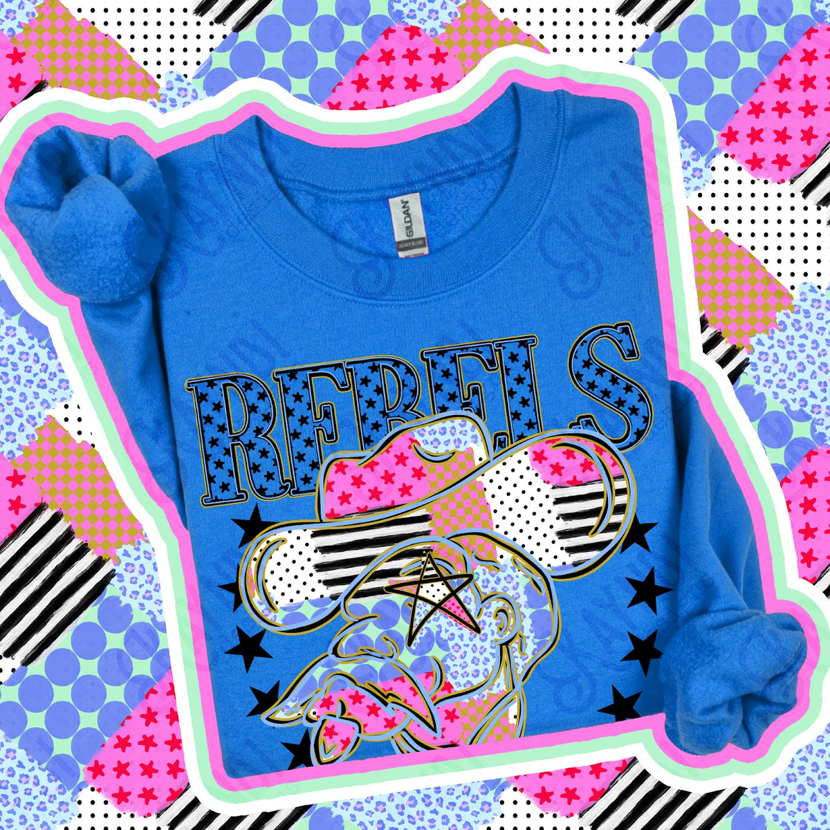 Patchwork Varisty Stars Rebels Top