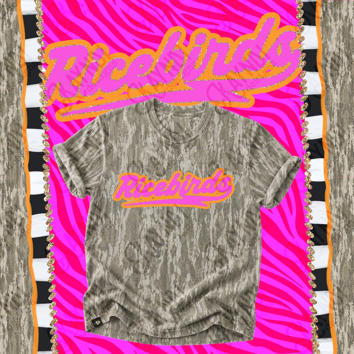 Prism Script Ricebirds Top