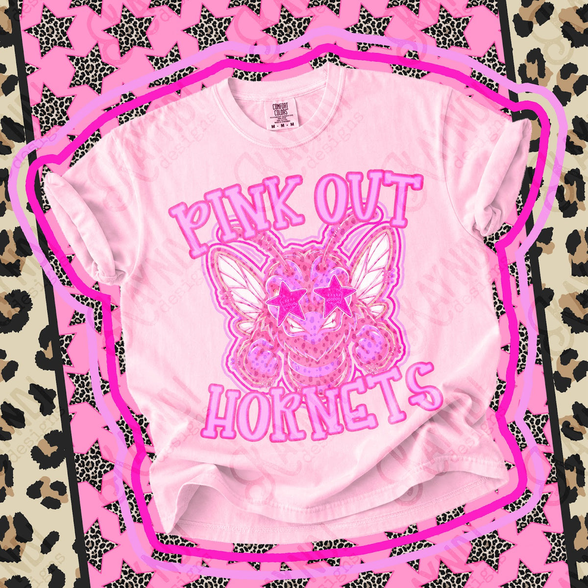 Pink Out Hornets 5 Top design mockup