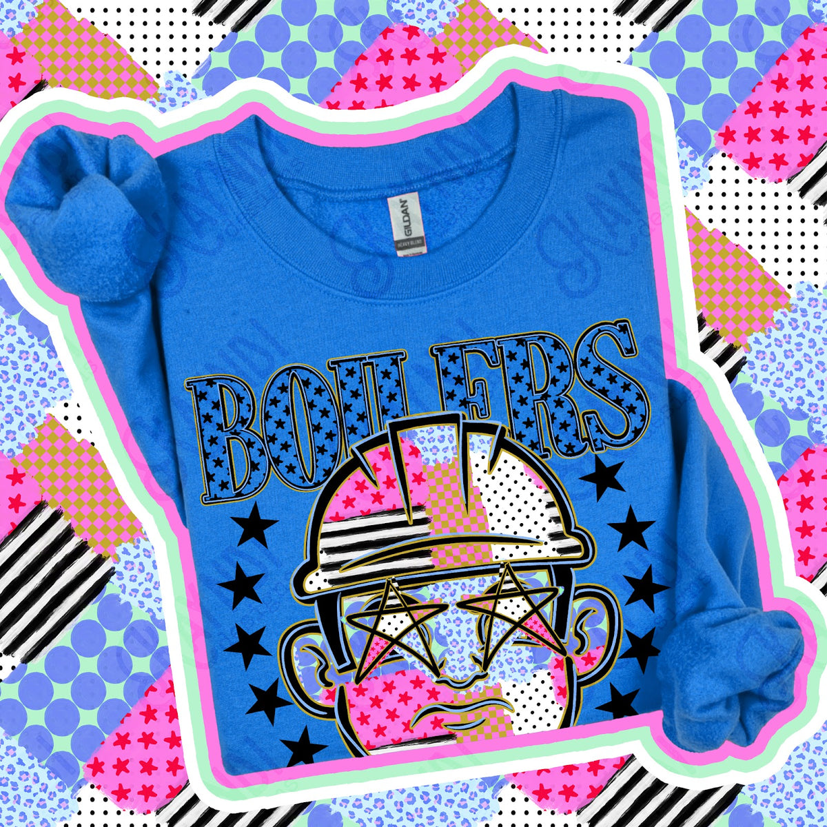 Patchwork Varisty Stars Boilers Top