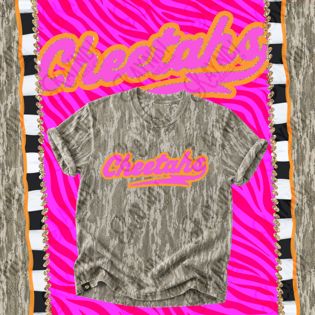 Prism Script Cheetahs Top