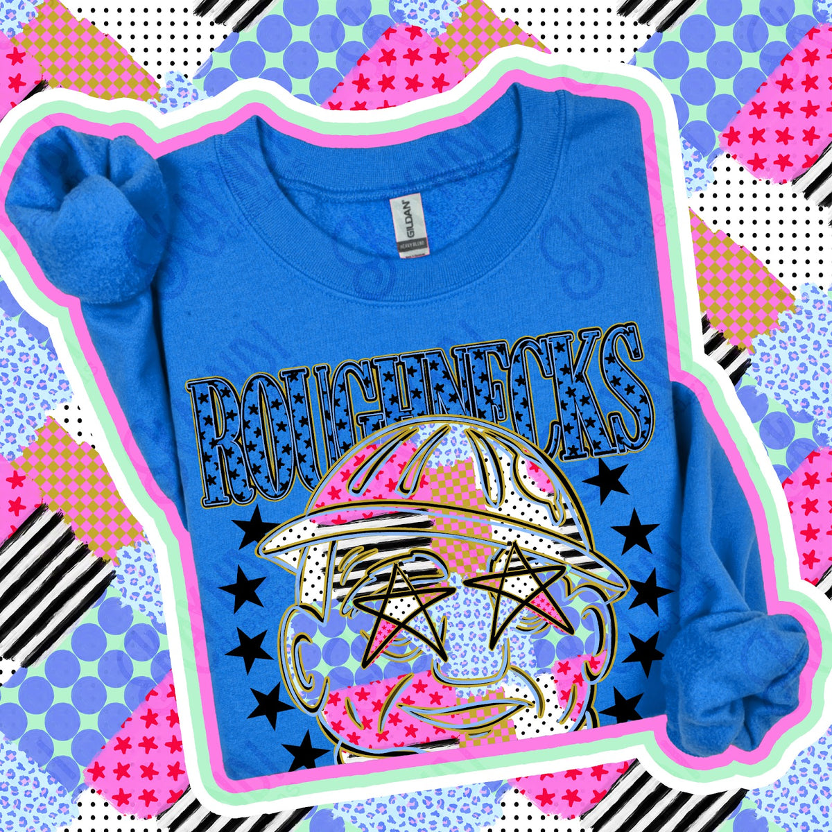 Patchwork Varisty Stars Roughnecks Top