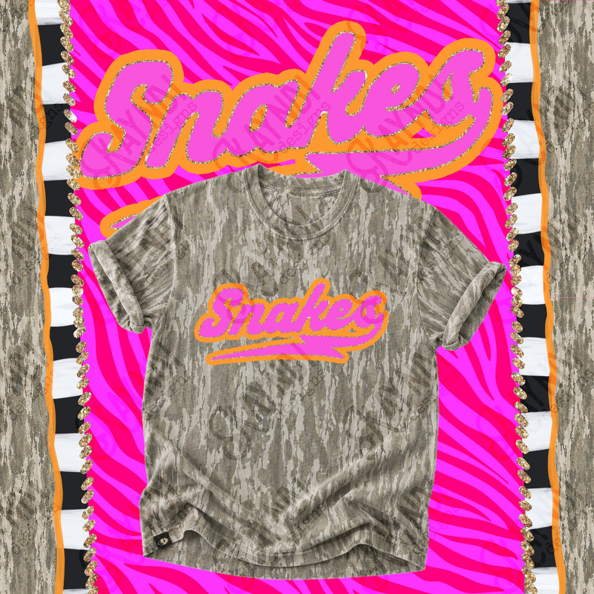 Prism Script Snakes Top
