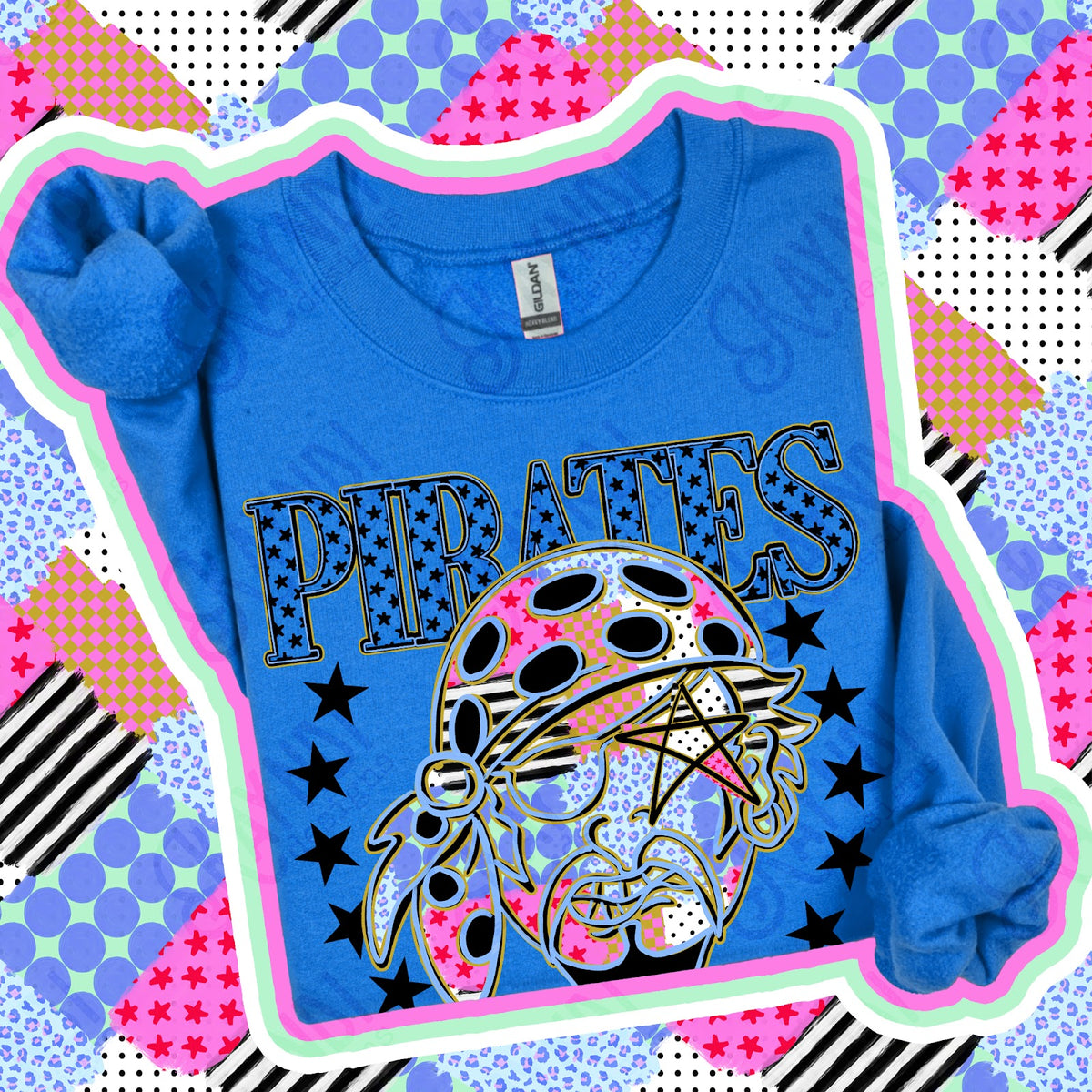 Patchwork Varisty Stars Pirates 3 Top