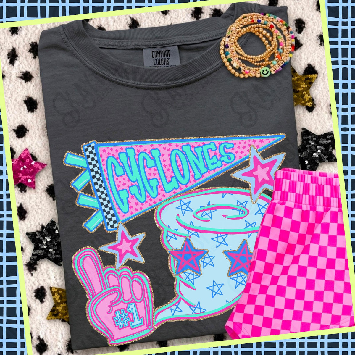 Doodle Star Mascots Cyclones Top