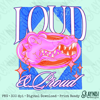 KayndiDesigns Loud and Proud Pink Gator Top