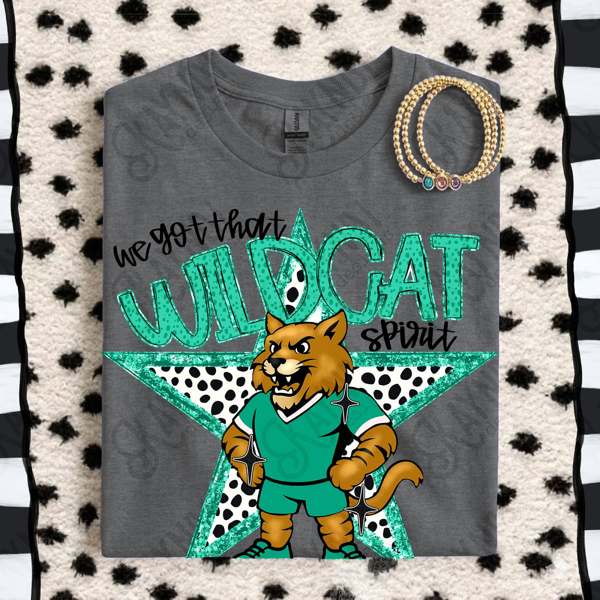 We Got That Spirit Wildcat Teal Top