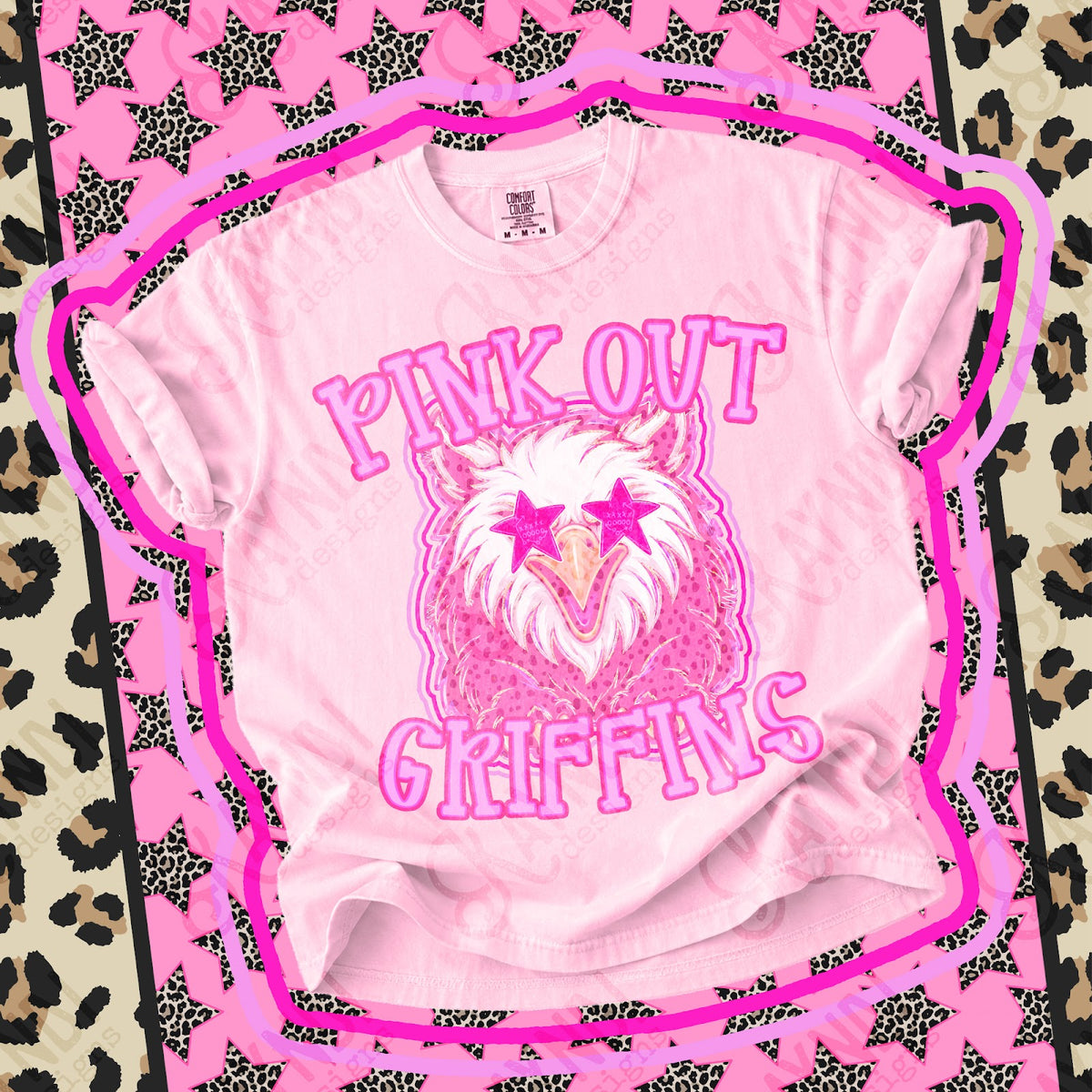 Pink Out Griffins Top design mockup