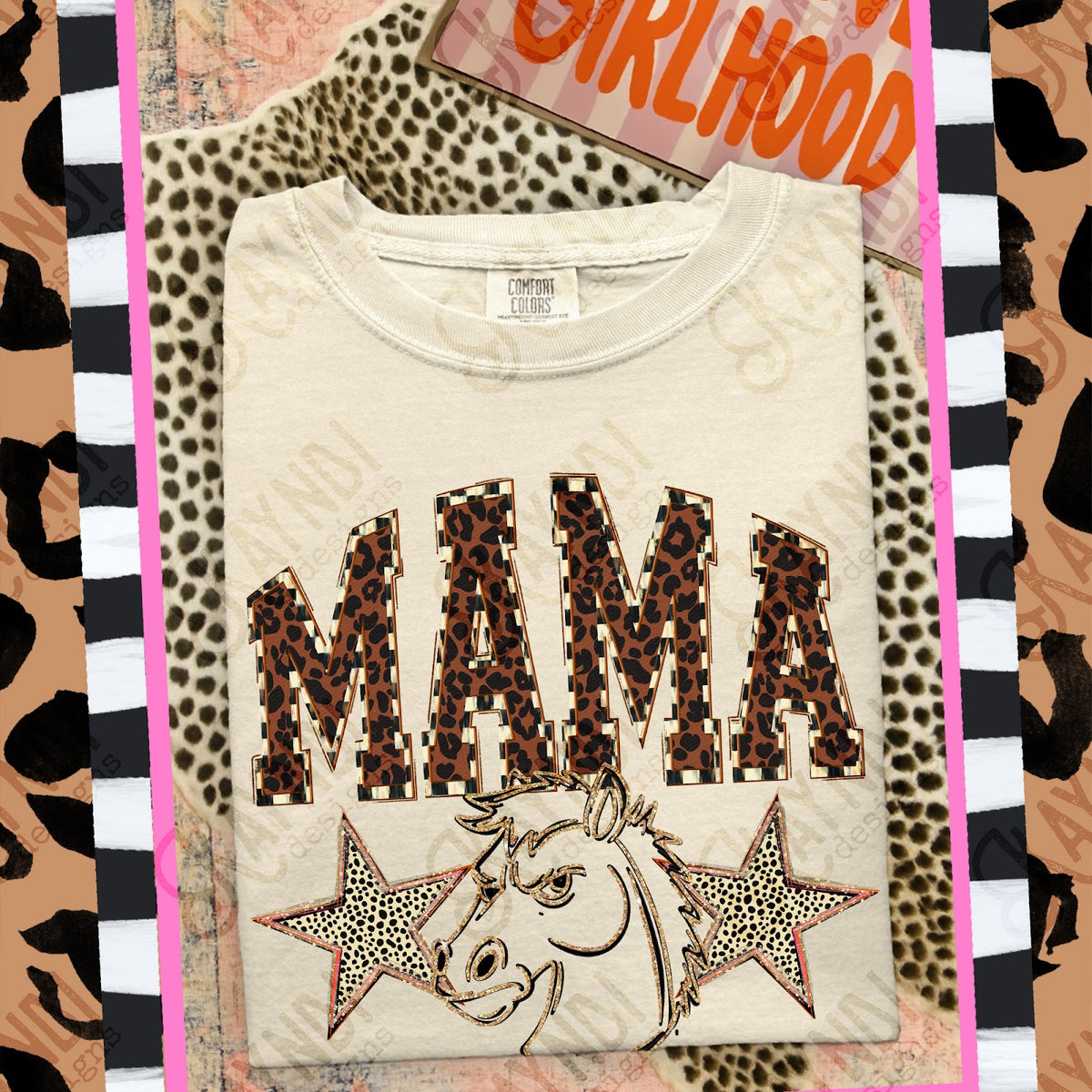 MAMA Mustangs Top design mockup