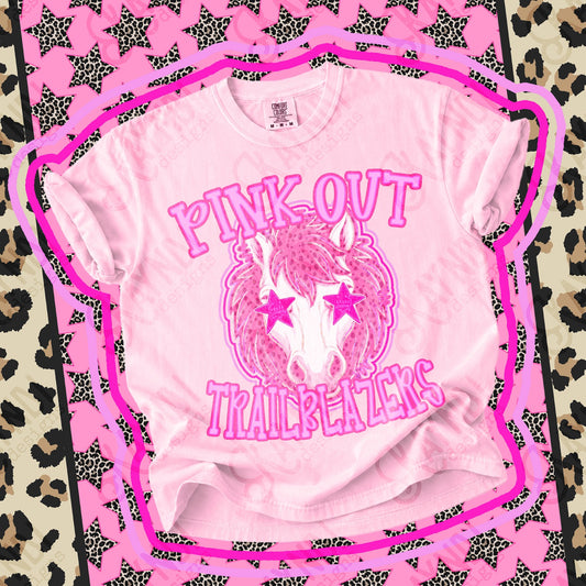 Pink Out Trailblazers Top design mockup
