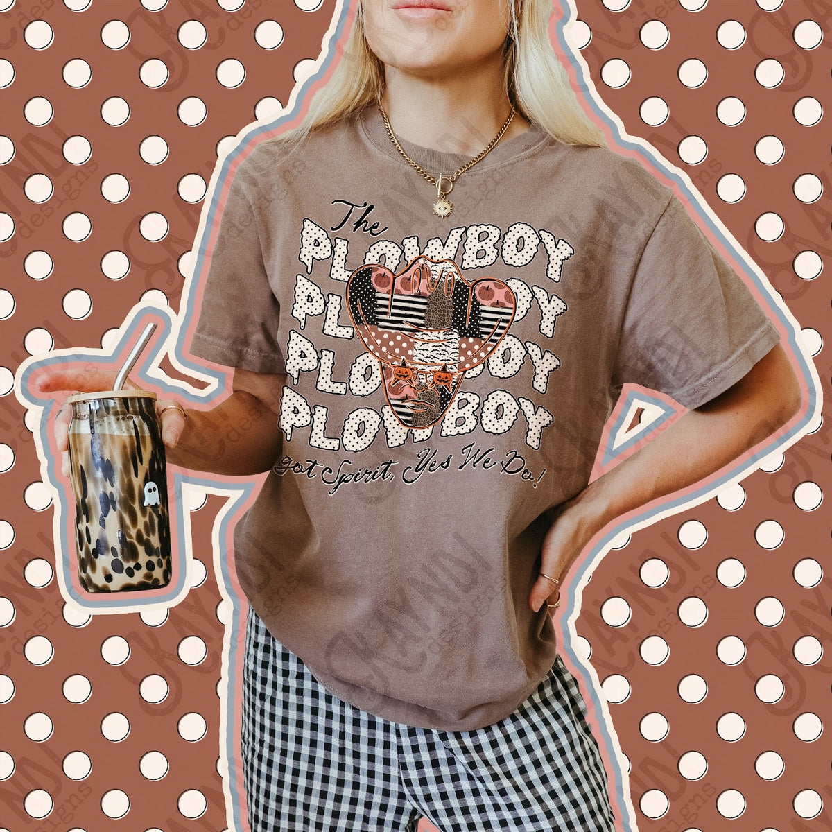 Patchwork Pumpkin Spirit Plowboy Top