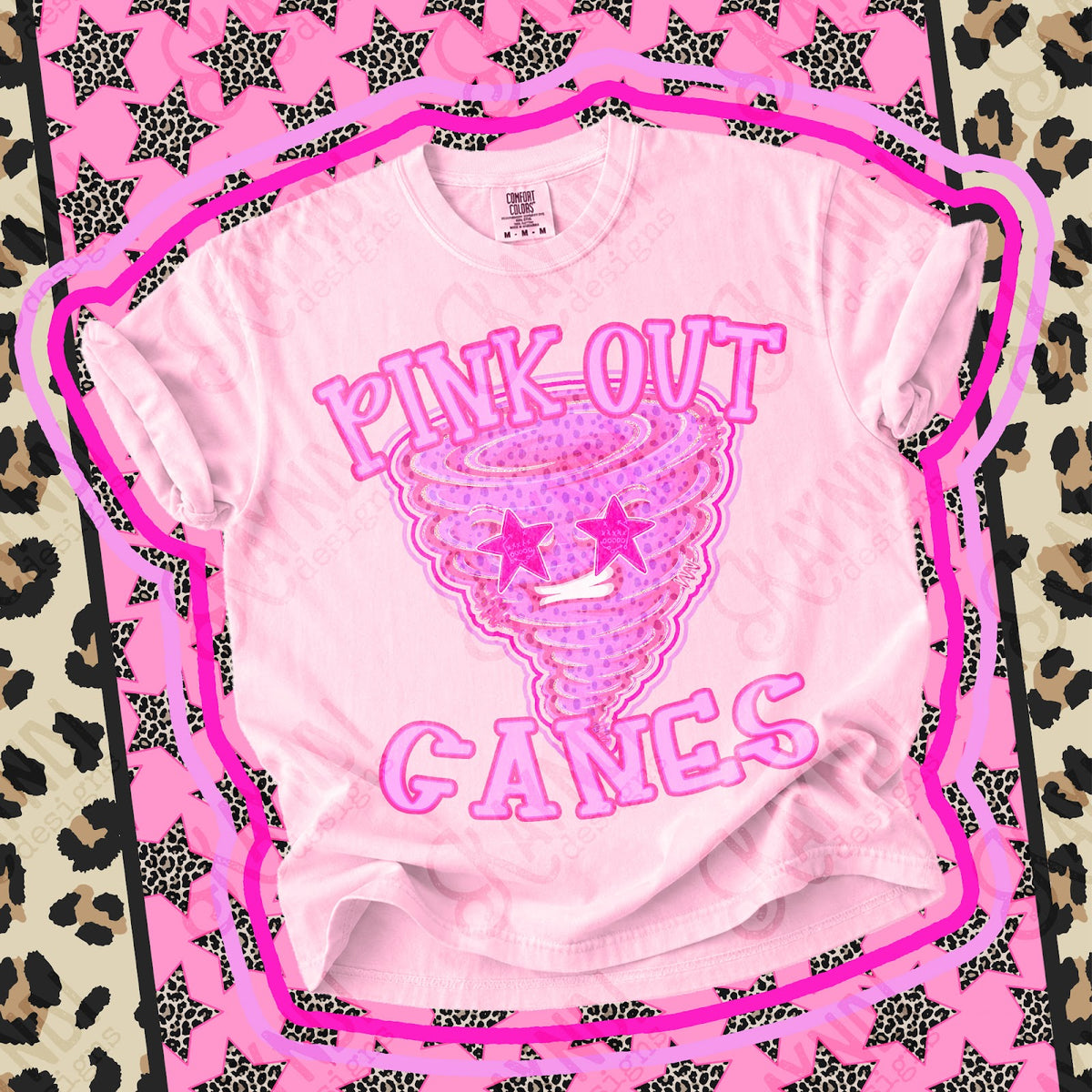 Pink Out Canes Top design mockup
