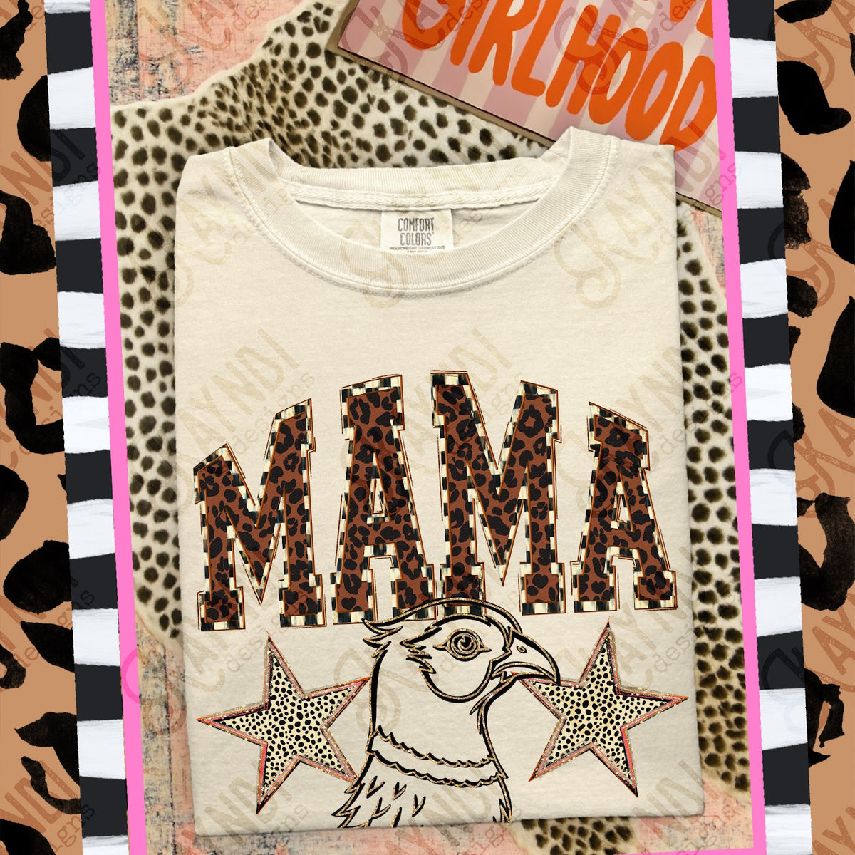 MAMA Pheasants Top design mockup