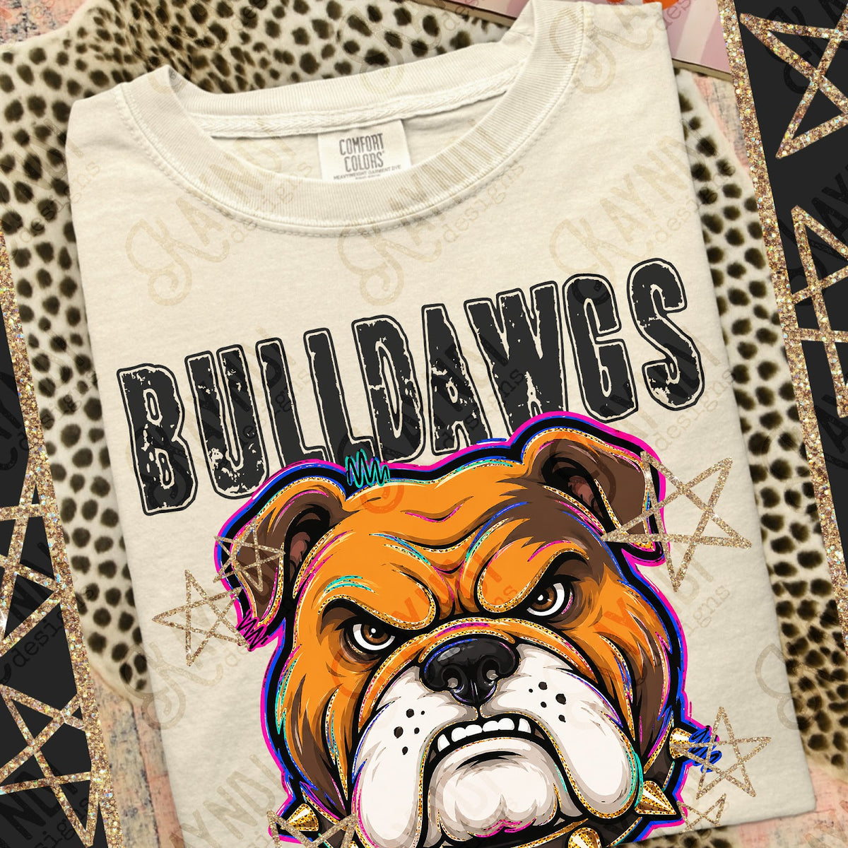 Grunge Varsity Bulldawgs 2 Top