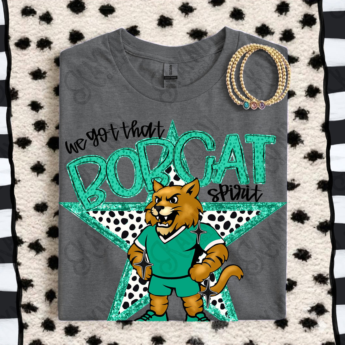 We Got That Spirit Bobcat Teal Top