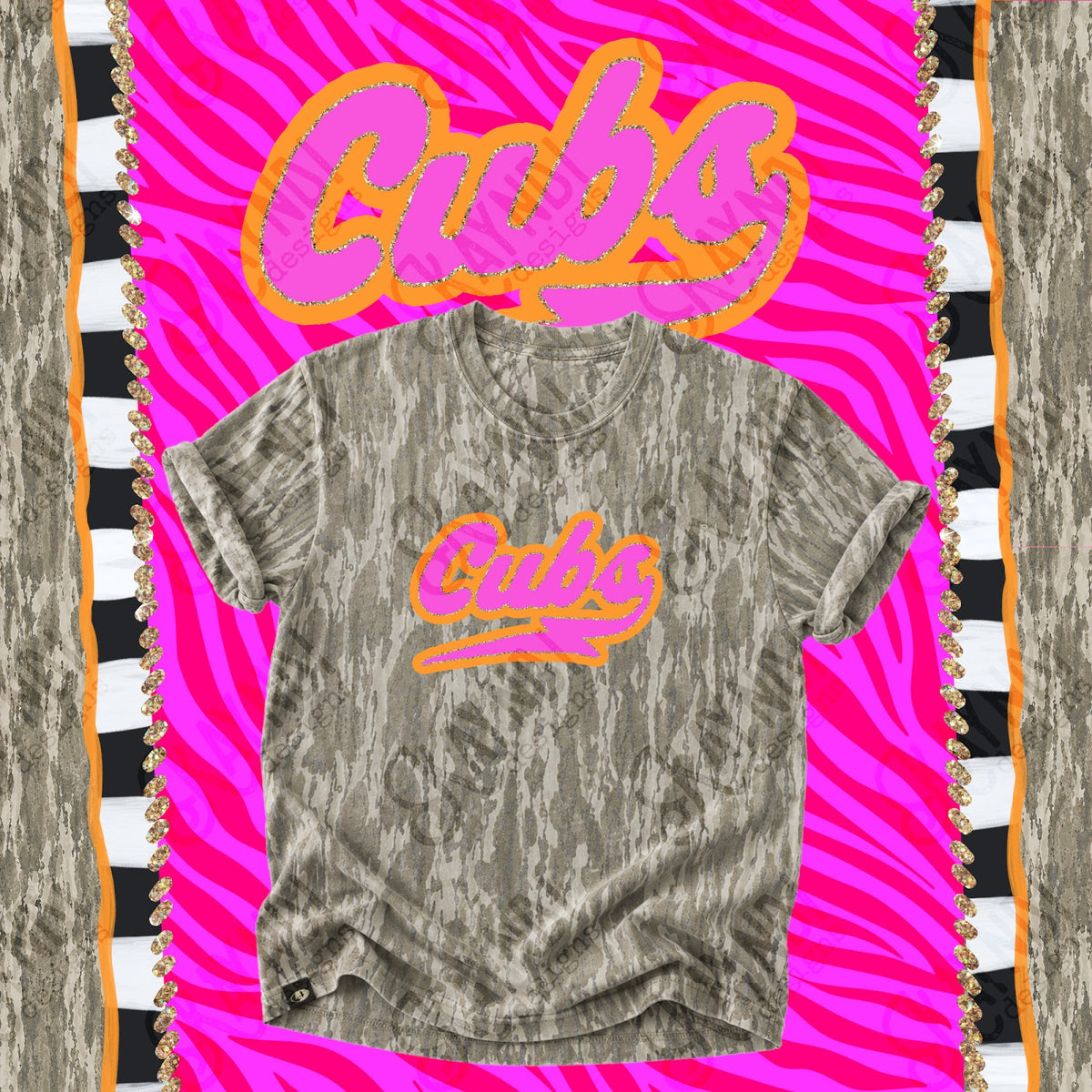 Prism Script Cubs Top