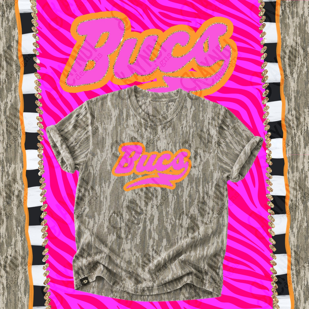 Prism Script Bucs Top