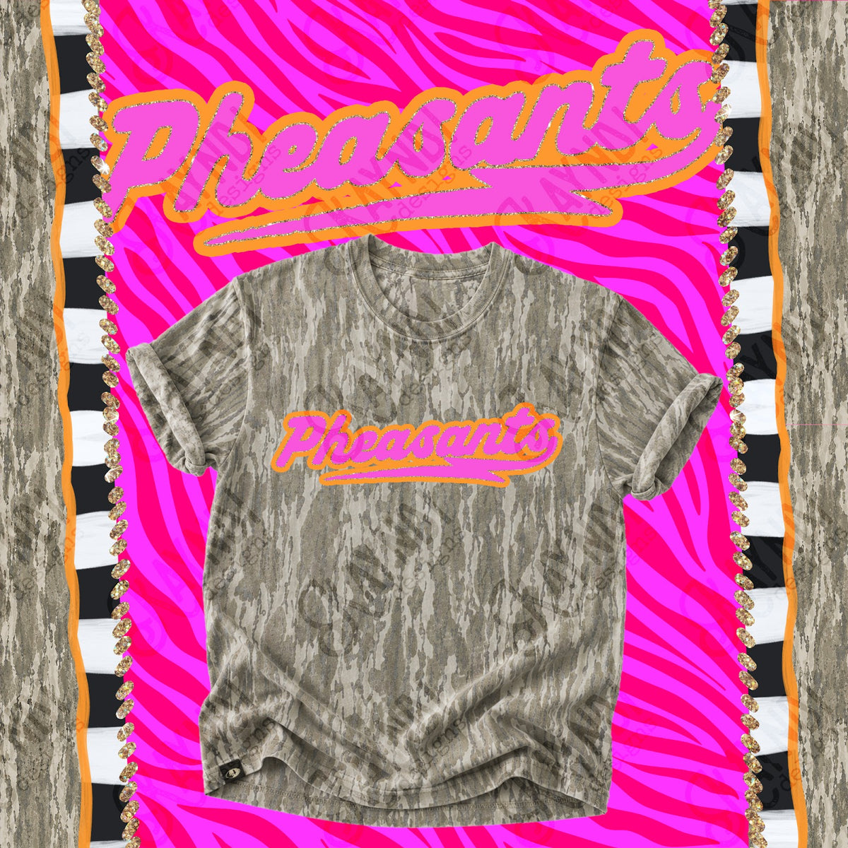 Prism Script Pheasants Top