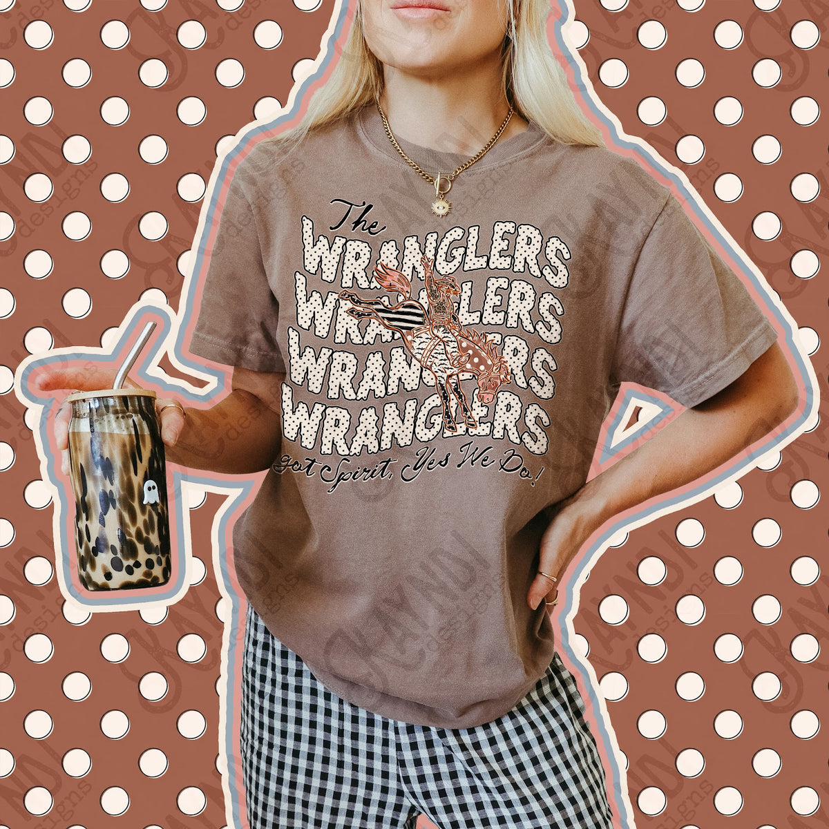 Patchwork Pumpkin Spirit Wranglers Top