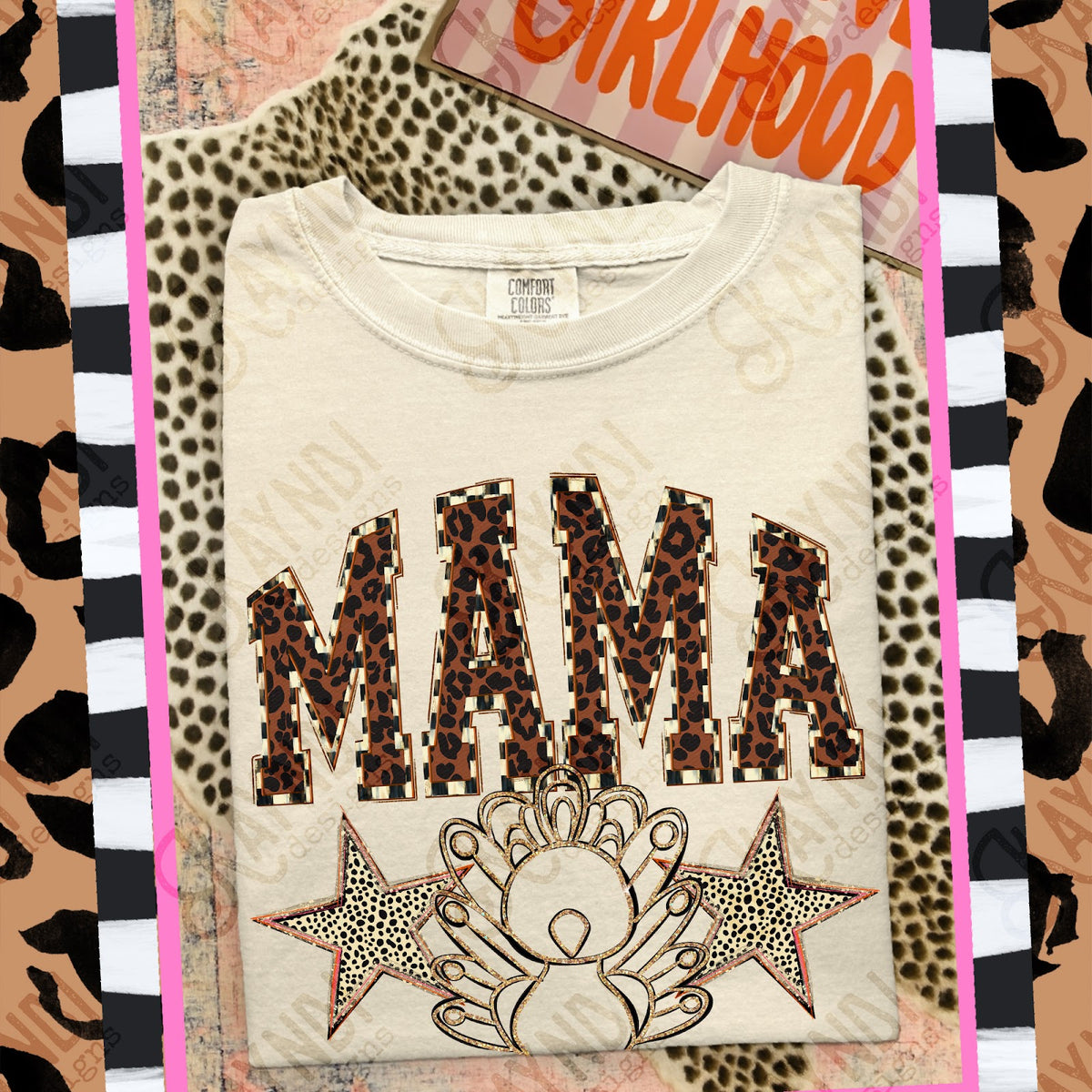 MAMA Peacocks Top design mockup