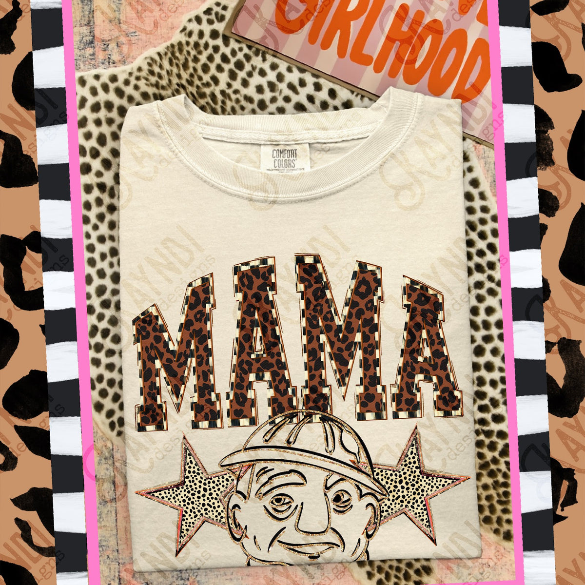 MAMA Roughnecks Top design mockup
