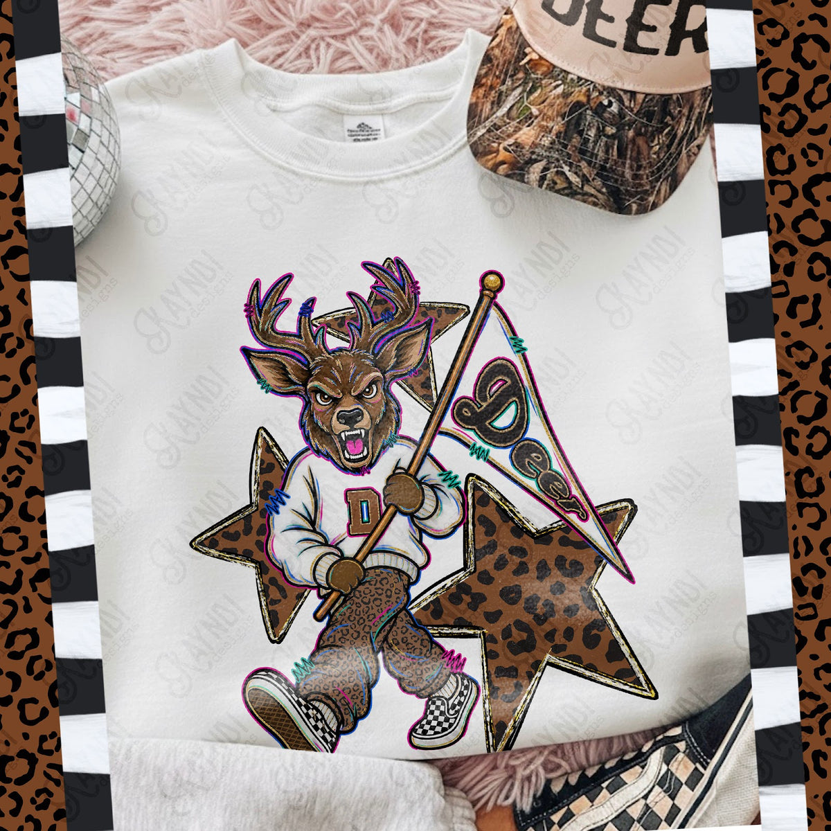 Leopard Sweats Deer Top