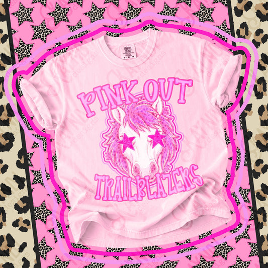 Pink Out Trailblazers 2 Top design mockup