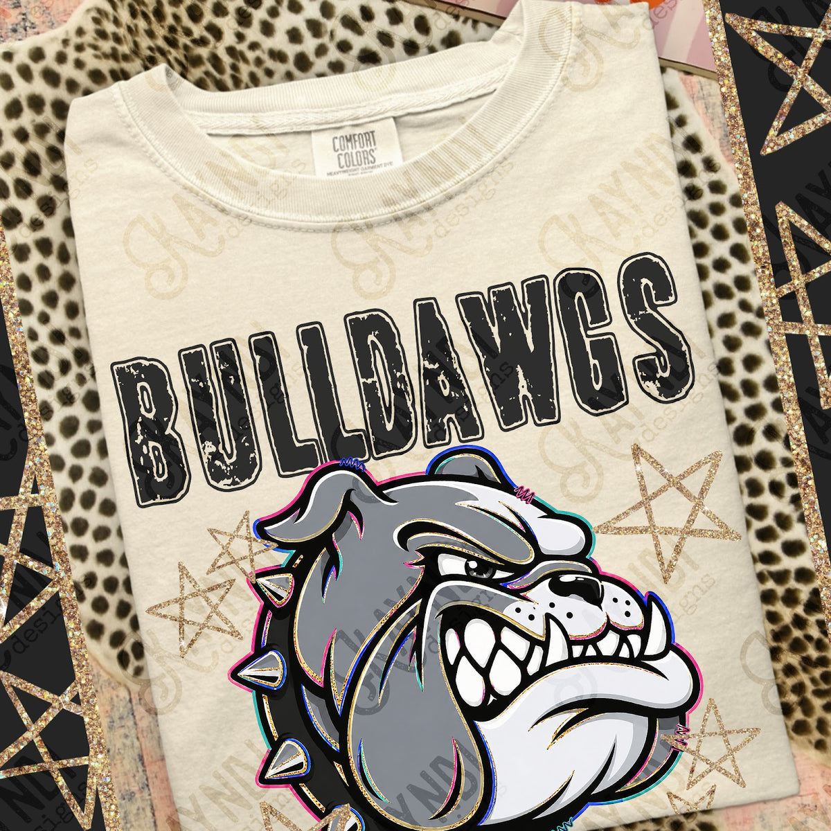 Grunge Varsity Bulldawgs 3 Top
